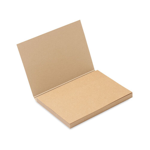 Gerecycled papieren memoblok Moui (MO6911) met logo