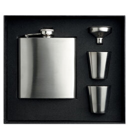 Heupfles met bekertjes Slimmy flask set (MO8321)