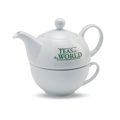 Tea time Theepot met kopje  (MO7343) met logo