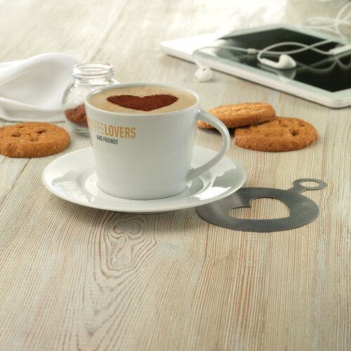 Paris Cappuccino kop en schotel  (MO9080) met logo