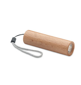 Oplaadbare zaklamp beukenhout  (MO2137)