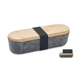 RPET vilten etui met deksel MILE (MO2114)