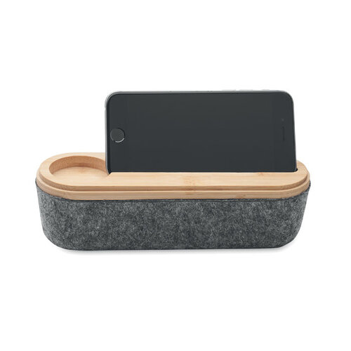 RPET vilten etui met deksel MILE (MO2114) met logo