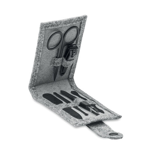 RPET vilt 6-delige manicureset NAILKIT FELT (MO2140) met logo