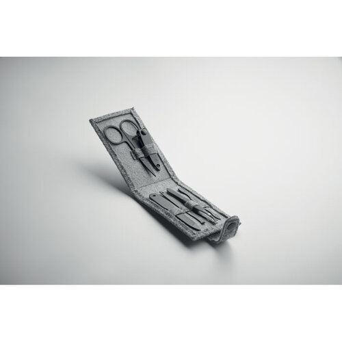 RPET vilt 6-delige manicureset NAILKIT FELT (MO2140) met logo