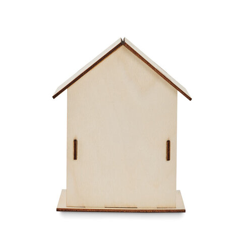DIY houten vogelhuisje PAINTHOUSE (MO2130) met logo