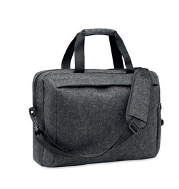 RPET vilten 15 inch laptoptas MO2165 met trolleyhouder en bedrijfslogo