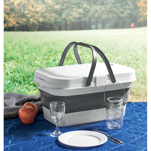 Opvouwbare picknickmand CESTA (MO2227) met logo