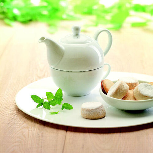 Tea time Theepot met kopje  (MO7343) met logo