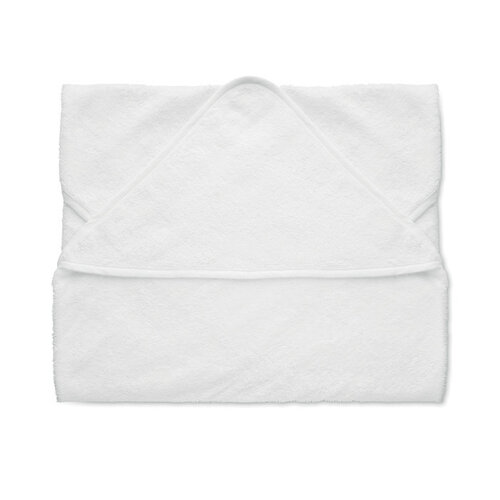Katoenen babyhanddoek met kap HUGME (MO2253) met logo