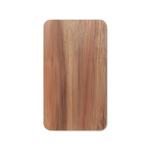 DeBle draadloze 4000 mAh powerbank van acaciahout bedrukken MO2185
