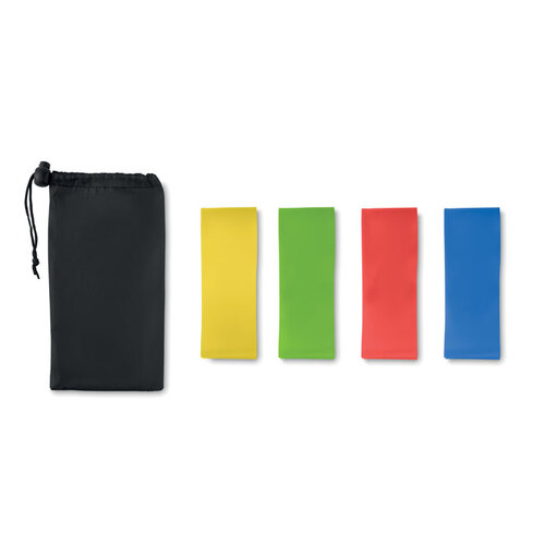 Set van 4 fitnessbanden Fitband (MO9987) met logo