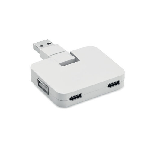 4-poorts USB-hub SQUARE-C (MO2254) met logo