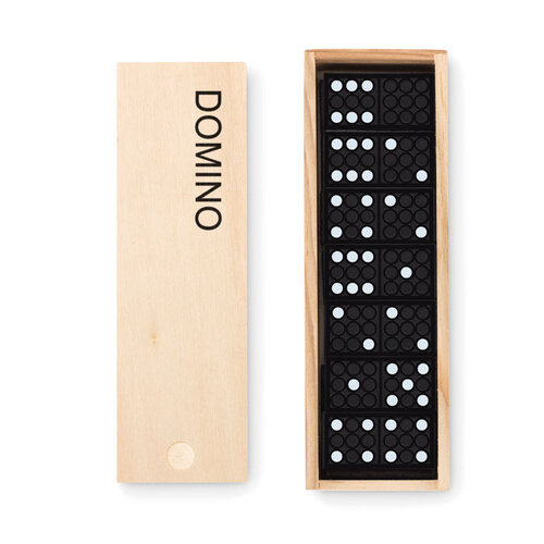 Houten dominospel Domino (MO9188) met logo