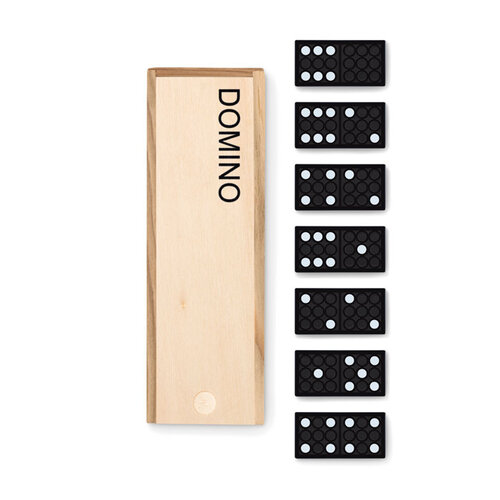 Houten dominospel Domino (MO9188) met logo