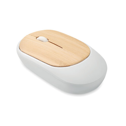 Bamboe draadloze muis CURVY BAM (MO2085) met logo