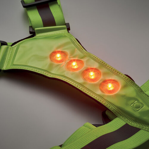 Reflecterende riem met LED ROUNDVISIBLE (MO2100) met logo