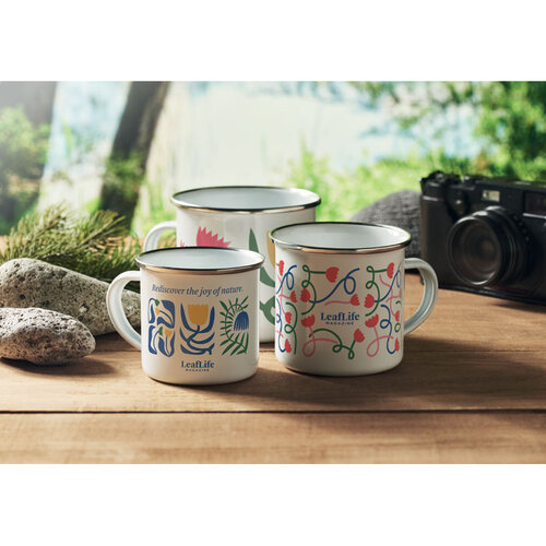 Emaille subli mok 200 ml met logo bedrukken DeBle