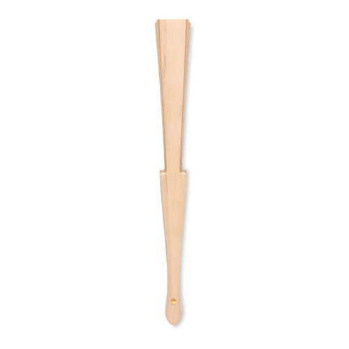 Handwaaier van hout en bamboe Fanny cork (MO6232) met logo