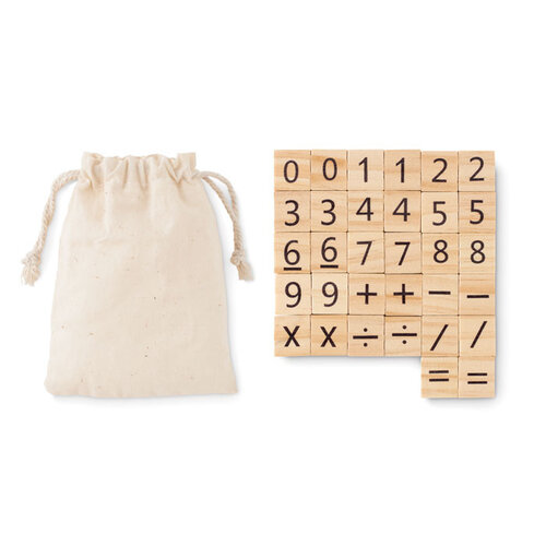 Educatief houten telspel Educount (MO6398) met logo