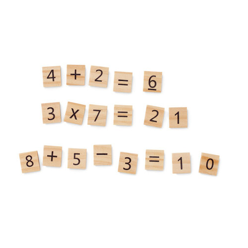 Educatief houten telspel Educount (MO6398) met logo