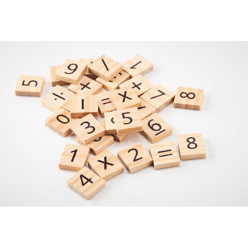 Educatief houten telspel Educount (MO6398) met logo