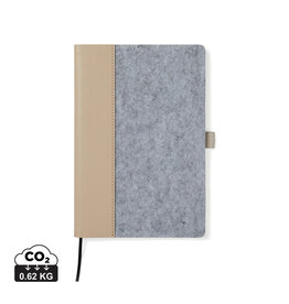 DeBle Albon GRS gerecycled vilt notitieboek bedrukken met logo
