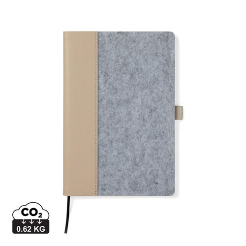 DeBle Albon GRS gerecycled vilt notitieboek bedrukken met logo