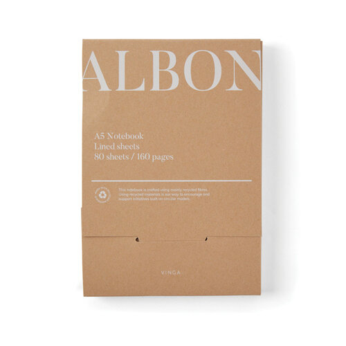 DeBle Albon GRS gerecycled vilt notitieboek bedrukken met logo