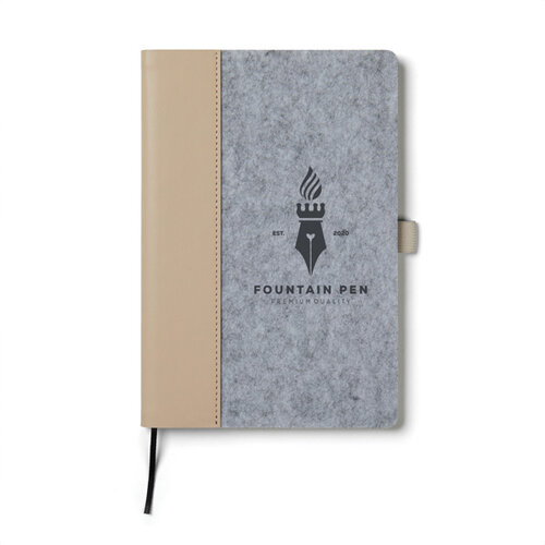 DeBle Albon GRS gerecycled vilt notitieboek bedrukken met logo