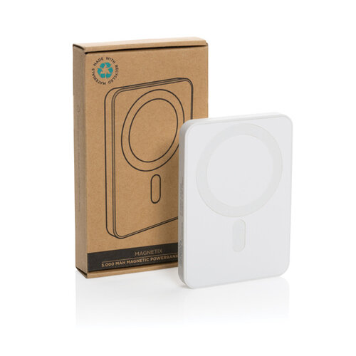 DeBle Magnetix 5.000 mAh magnetische powerbank van RCS-gerecycled ABS bedrukken