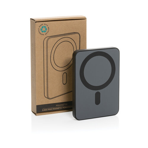 DeBle Magnetix 5.000 mAh magnetische powerbank van RCS-gerecycled ABS bedrukken
