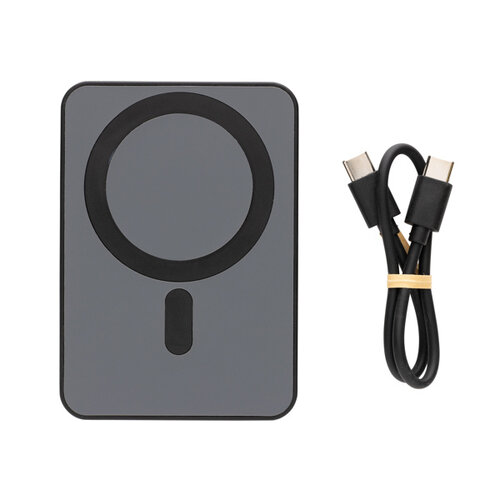 DeBle Magnetix 5.000 mAh magnetische powerbank van RCS-gerecycled ABS bedrukken