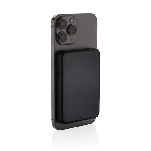 DeBle Magnetix 5.000 mAh magnetische powerbank van RCS-gerecycled ABS bedrukken