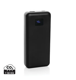 DeBle Gridley 20.000 mAh 65W laptop powerbank van RCS-gerecycled ABS bedrukken