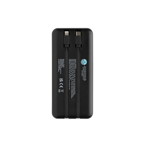 DeBle Gridley 20.000 mAh 65W laptop powerbank van RCS-gerecycled ABS bedrukken
