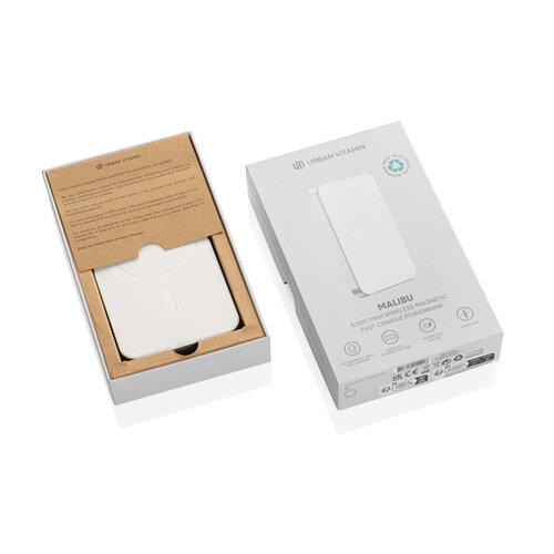 DeBle Urban Vitamin Malibu 5.000 mAh magnetische powerbank met Apple Watch-oplader bedrukken