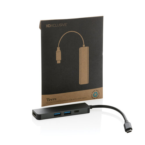 Terra RCS gerecycled aluminium hub met HDMI input P308.652