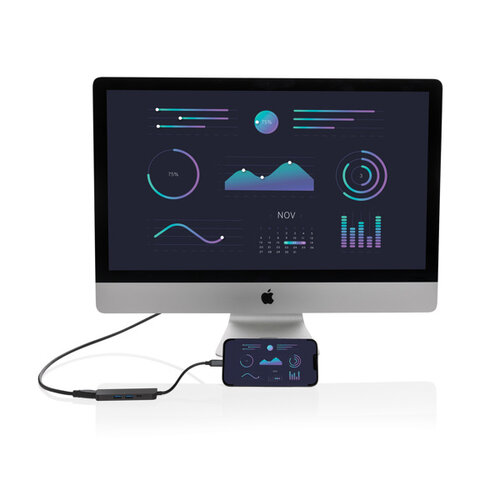 Terra RCS gerecycled aluminium hub met HDMI input P308.652