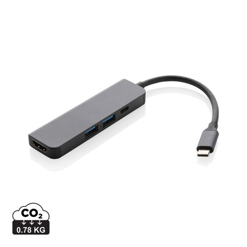 Terra RCS gerecycled aluminium hub met HDMI input P308.652