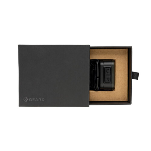 DeBle Gear X gerecyclede oplaadbare hoofdlamp met logo P513.10