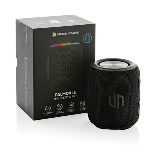Urban Vitamin Palmdale 16W speaker IPX7 P331521 met logo bedrukken DeBle