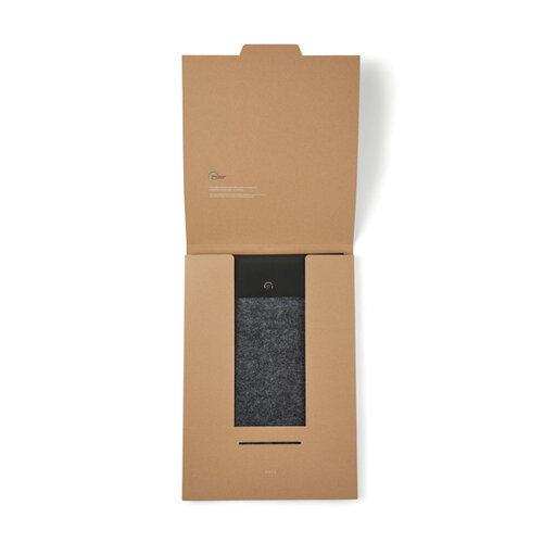 VINGA Albon GRS gerecyclede 15 inch vilten laptophoes bedrukt met bedrijfslogo