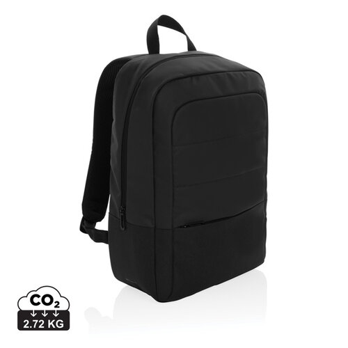 <p>Wil je een <strong>Armond AWARE™ laptoprugzak bedrukken met logo</strong>? De P763.30 is een moderne rugzak van gerecycled rPET met een gevoerd vak voor laptops tot 15,6 inch. Het ruime hoofdvak en het voorvak met rits houden de indeling eenvoudig en praktisch voor dagelijks woon-werkverkeer.</p> <p> </p> <h2>15,6 inch laptopvak voor dagelijks werk</h2> <p>Het gevoerde laptopvak geeft een laptop tot 15,6 inch een eigen plaats in de rugzak. In het hoofdvak blijft daarnaast ruimte voor documenten, een oplader, notitieboek en andere spullen die je gedurende een werkdag nodig hebt.</p> <p>Bestel je de Armond voor meerdere medewerkers? Controleer dan naast de schermdiagonaal ook de werkelijke afmetingen van de laptops en eventuele beschermhoezen. Zo weet je vooraf of hetzelfde model voor iedereen geschikt is.</p> <p> </p> <h2>Eenvoudige indeling zonder onnodig veel vakken</h2> <p>De Armond houdt de indeling bewust overzichtelijk. Het hoofdvak biedt de belangrijkste opbergruimte en aan
