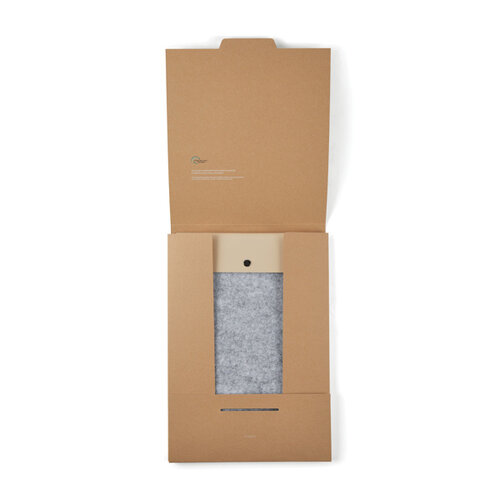 VINGA Albon GRS gerecyclede 17 inch vilten laptophoes bedrukt met bedrijfslogo