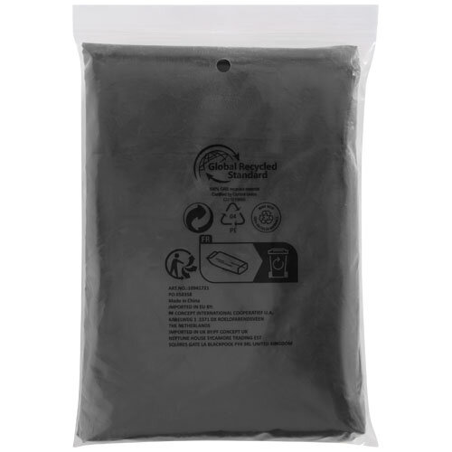 Mayan gerecyclede wegwerp regenponcho met opbergtasje 109417 Mayan gerecyclede wegwerp regenponcho met opbergtasje 109417