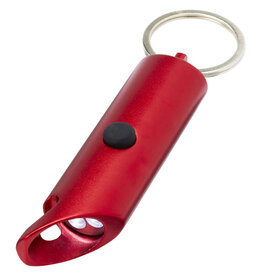 Flare led-lamp en flesopener van gerecycled aluminium met sleutelhanger