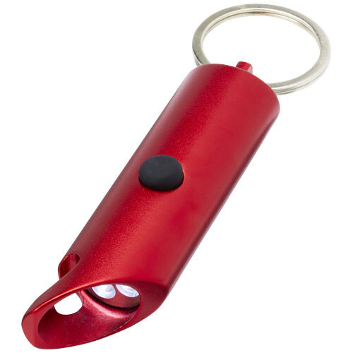 Flare led-lamp en flesopener van gerecycled aluminium met sleutelhanger - 104574
