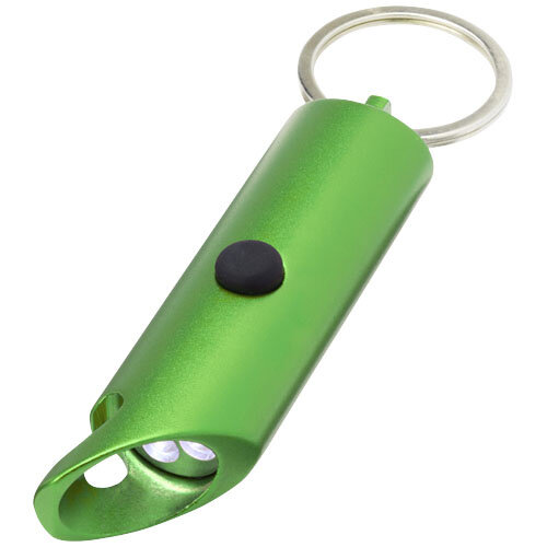 Flare led-lamp en flesopener van gerecycled aluminium met sleutelhanger - 104574