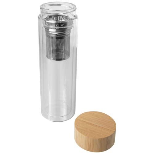 Bailey 400 ml infuusfles van borsilicaatglas met bamboe deksel